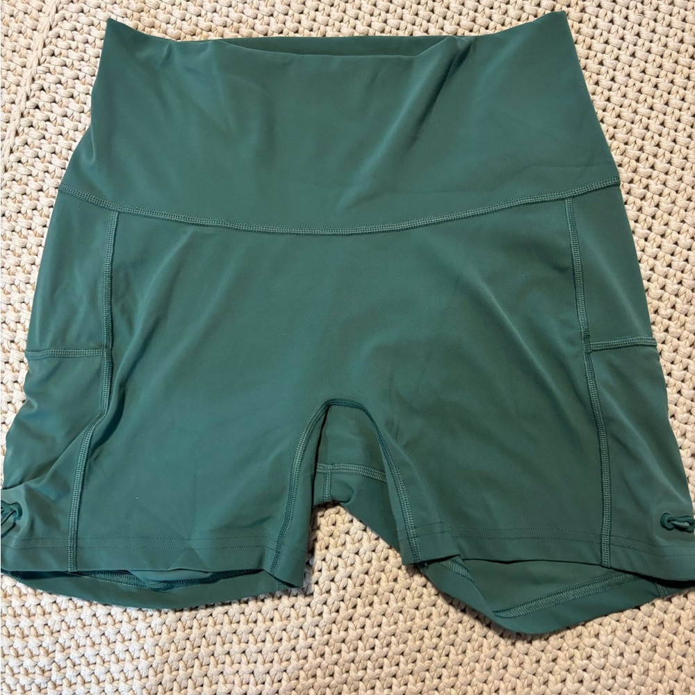Gymshark Green Athletic Shorts Moisture-Wicking Stretch